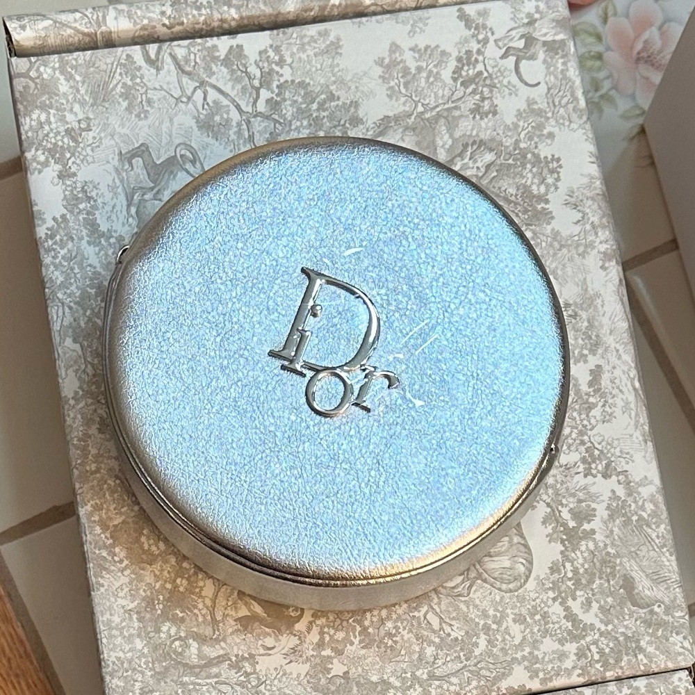 Dior Shimmering Silver Round Case